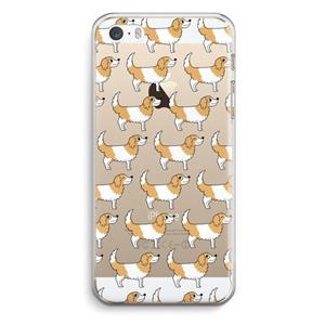 CaseCompany Doggy: iPhone 5 / 5S / SE Transparant Hoesje