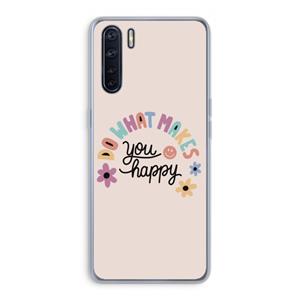 CaseCompany Happy days: Oppo A91 Transparant Hoesje