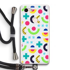 CaseCompany 8-bit N°1: Pixel 3 Transparant Hoesje met koord