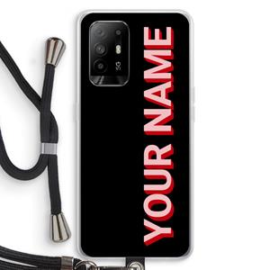 CaseCompany Namecase: Oppo A94 5G Transparant Hoesje met koord