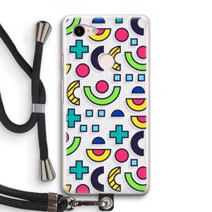 CaseCompany 8-bit N°6: Pixel 3 Transparant Hoesje met koord