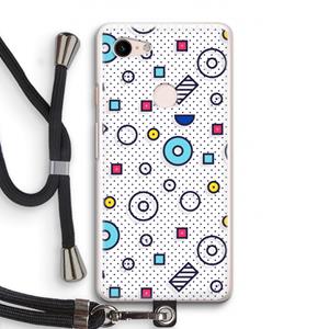 CaseCompany 8-bit N°9: Pixel 3 Transparant Hoesje met koord