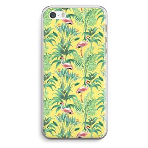 CaseCompany Flamingo party: iPhone 5 / 5S / SE Transparant Hoesje