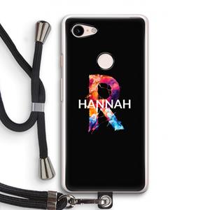 CaseCompany Abstract Spectrum: Pixel 3 Transparant Hoesje met koord
