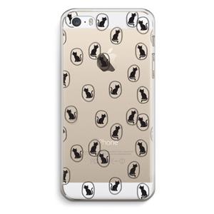 CaseCompany Miauw: iPhone 5 / 5S / SE Transparant Hoesje