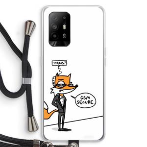 CaseCompany GSM secure: Oppo A94 5G Transparant Hoesje met koord