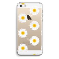 CaseCompany Margrietjes: iPhone 5 / 5S / SE Transparant Hoesje