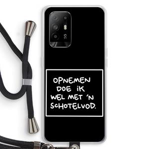 CaseCompany Schotelvod: Oppo A94 5G Transparant Hoesje met koord