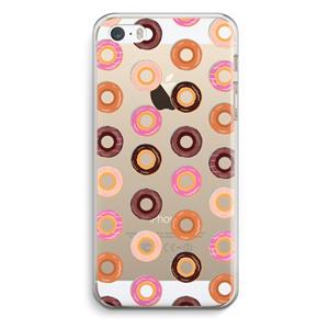 CaseCompany Donuts: iPhone 5 / 5S / SE Transparant Hoesje