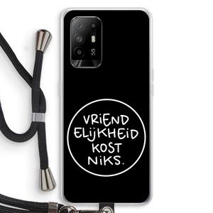 CaseCompany Vriendelijkheid: Oppo A94 5G Transparant Hoesje met koord