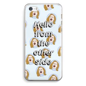 CaseCompany Hello: iPhone 5 / 5S / SE Transparant Hoesje