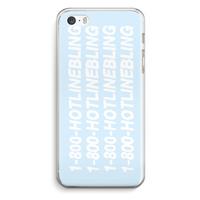 CaseCompany Hotline bling blue: iPhone 5 / 5S / SE Transparant Hoesje