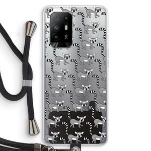 CaseCompany Makis: Oppo A94 5G Transparant Hoesje met koord
