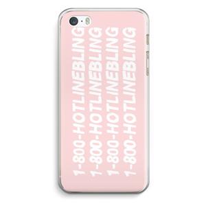 CaseCompany Hotline bling pink: iPhone 5 / 5S / SE Transparant Hoesje