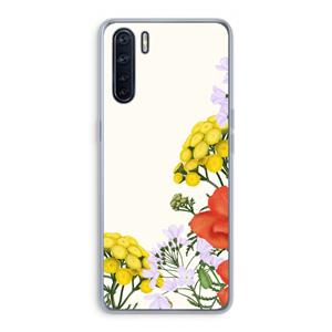 CaseCompany Wilde bloemen: Oppo A91 Transparant Hoesje