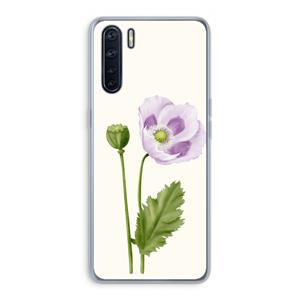 CaseCompany Purple poppy: Oppo A91 Transparant Hoesje