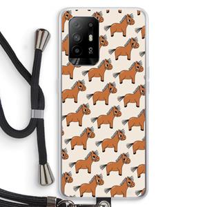 CaseCompany Pony: Oppo A94 5G Transparant Hoesje met koord