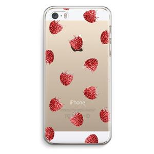 CaseCompany Framboosjes: iPhone 5 / 5S / SE Transparant Hoesje