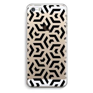 CaseCompany Crazy pattern: iPhone 5 / 5S / SE Transparant Hoesje