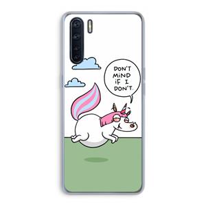 CaseCompany Unicorn: Oppo A91 Transparant Hoesje