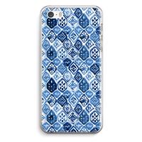 CaseCompany Blauw motief: iPhone 5 / 5S / SE Transparant Hoesje