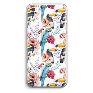 CaseCompany Bloemen tukan: iPhone 5 / 5S / SE Transparant Hoesje