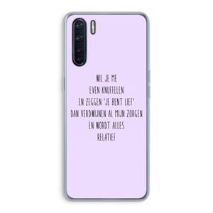 CaseCompany Relatief: Oppo A91 Transparant Hoesje
