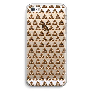 CaseCompany Poop emoji: iPhone 5 / 5S / SE Transparant Hoesje