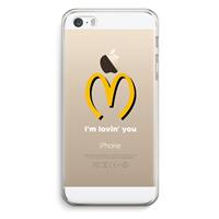 CaseCompany I'm lovin' you: iPhone 5 / 5S / SE Transparant Hoesje