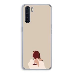 CaseCompany I drink wine: Oppo A91 Transparant Hoesje