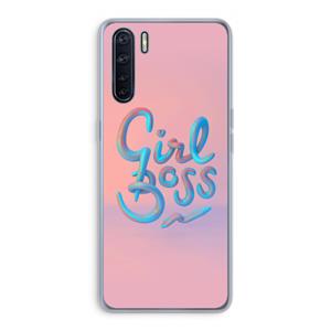 CaseCompany Girl boss: Oppo A91 Transparant Hoesje
