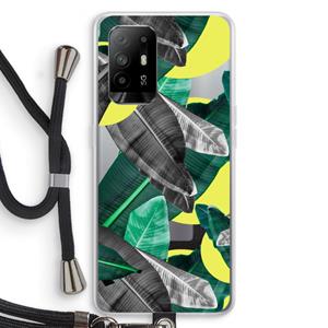 CaseCompany Fantasie jungle: Oppo A94 5G Transparant Hoesje met koord