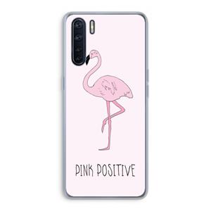 CaseCompany Pink positive: Oppo A91 Transparant Hoesje