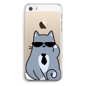 CaseCompany Cool cat: iPhone 5 / 5S / SE Transparant Hoesje