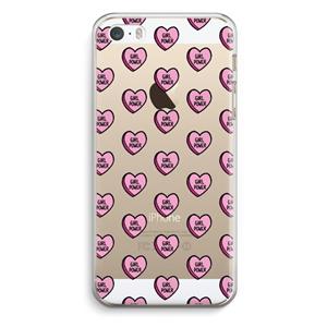 CaseCompany GIRL POWER: iPhone 5 / 5S / SE Transparant Hoesje