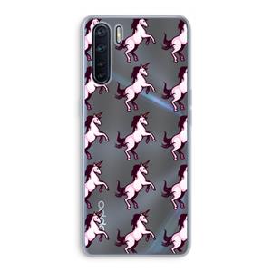 CaseCompany Musketon Unicorn: Oppo A91 Transparant Hoesje
