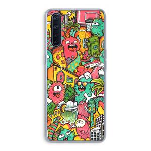 CaseCompany Vexx City: Oppo A91 Transparant Hoesje