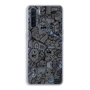 CaseCompany Vexx Black City : Oppo A91 Transparant Hoesje