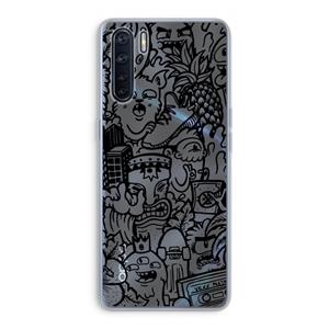 CaseCompany Vexx Black Mixtape: Oppo A91 Transparant Hoesje