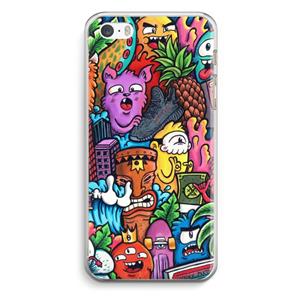 CaseCompany Vexx Mixtape: iPhone 5 / 5S / SE Transparant Hoesje