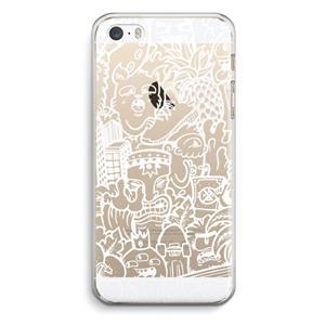 CaseCompany Vexx Mixtape #2: iPhone 5 / 5S / SE Transparant Hoesje