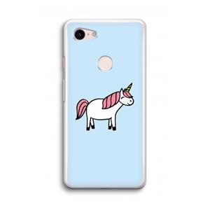 CaseCompany Eenhoorn: Google Pixel 3 Transparant Hoesje