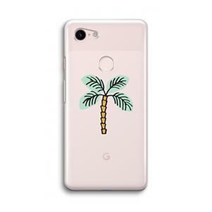 CaseCompany Palmboom: Google Pixel 3 Transparant Hoesje