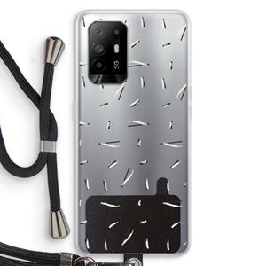 CaseCompany Hipster stripes: Oppo A94 5G Transparant Hoesje met koord