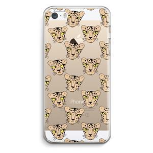 CaseCompany Tijger: iPhone 5 / 5S / SE Transparant Hoesje