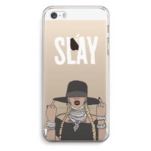 CaseCompany Slay All Day: iPhone 5 / 5S / SE Transparant Hoesje