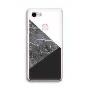 CaseCompany Combinatie marmer: Google Pixel 3 Transparant Hoesje