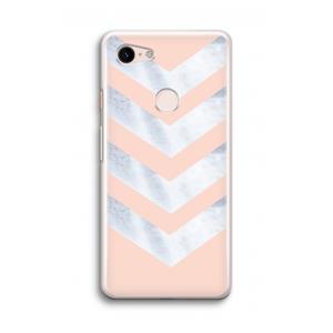 CaseCompany Marmeren pijlen: Google Pixel 3 Transparant Hoesje