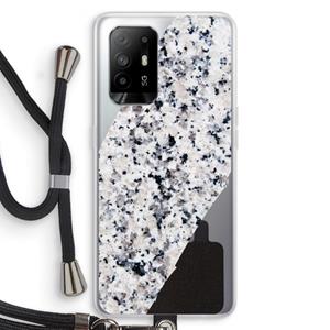 CaseCompany Gespikkelde marmer: Oppo A94 5G Transparant Hoesje met koord