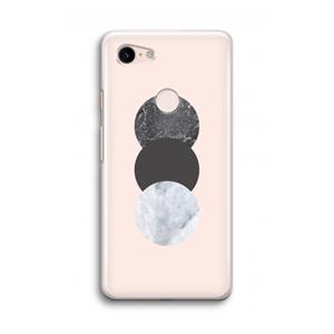 CaseCompany Marmeren cirkels: Google Pixel 3 Transparant Hoesje